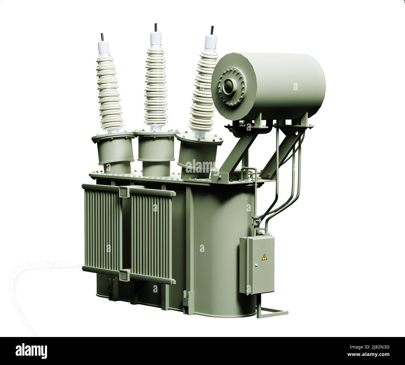 transformer isolated on black background 3d model Stock Photo - Alamy