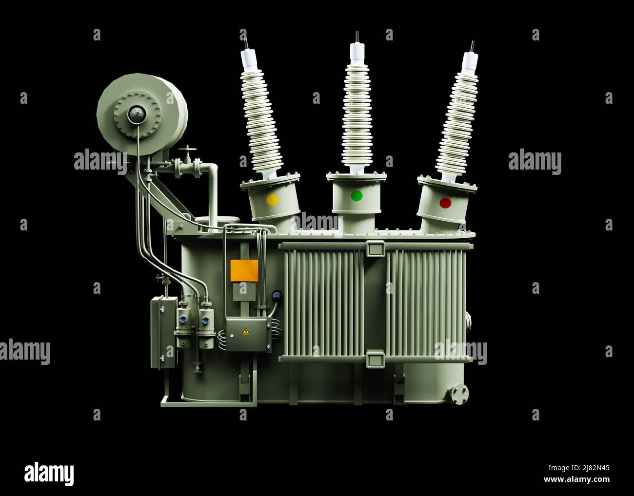 transformer isolated on black background 3d model Stock Photo - Alamy