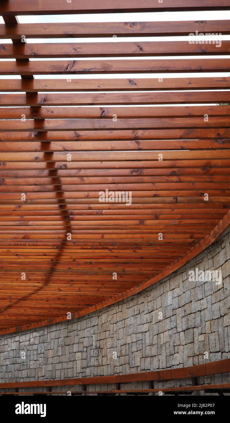 wooden fences and stone background Stock Photo - Alamy