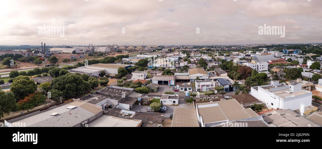 Aerial View Of The City Of Colniza In Mato Grosso Stock Photo - Download  Image Now - Avenue, Brazil, City - iStock