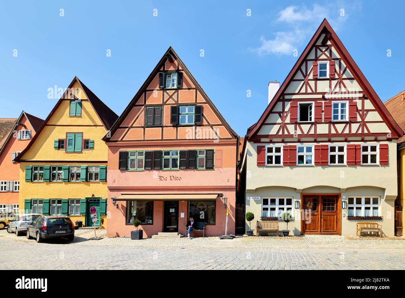 Germany Bavaria Romantic Road. Historische Altstadt Dinkelsbuhl. Old Town Stock Photo