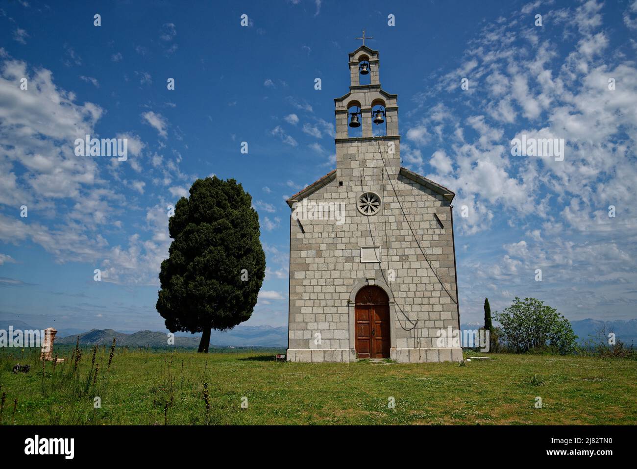 Vranjina Monastery on Lake Skadar also known as Shkodra Lake, Montenegro. Near the border with Albania. Stock Photo