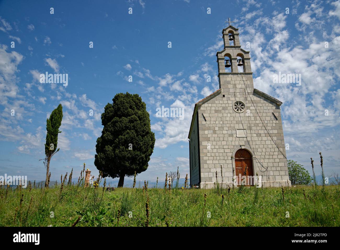 Vranjina Monastery on Lake Skadar also known as Shkodra Lake, Montenegro. Near the border with Albania. Stock Photo