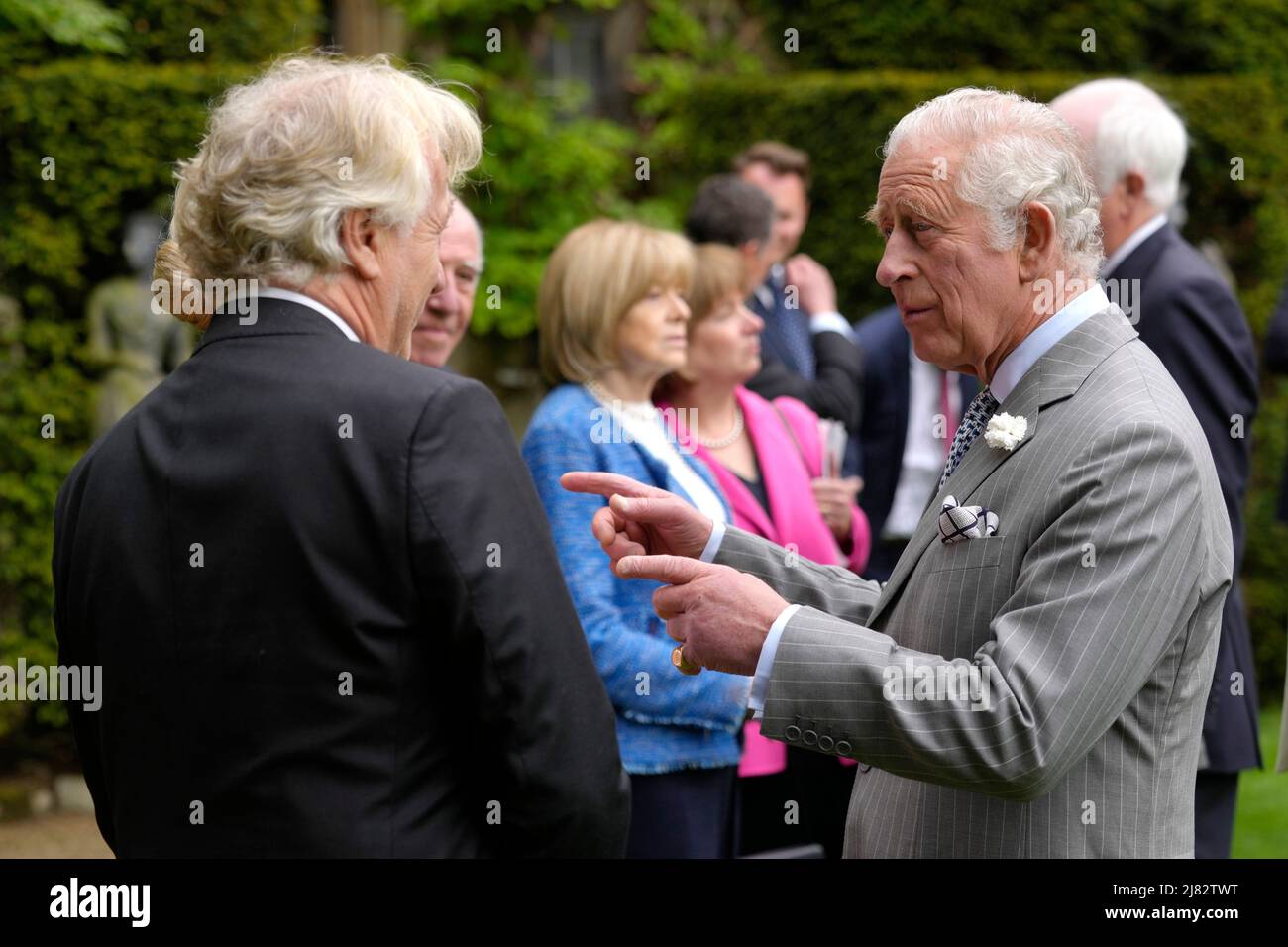 The Prince of Wales (right) meets Peter Levine at Trinity College at Oxford University, where he opened the new Levine Building. Picture date: Thursday May 12, 2022. Stock Photo