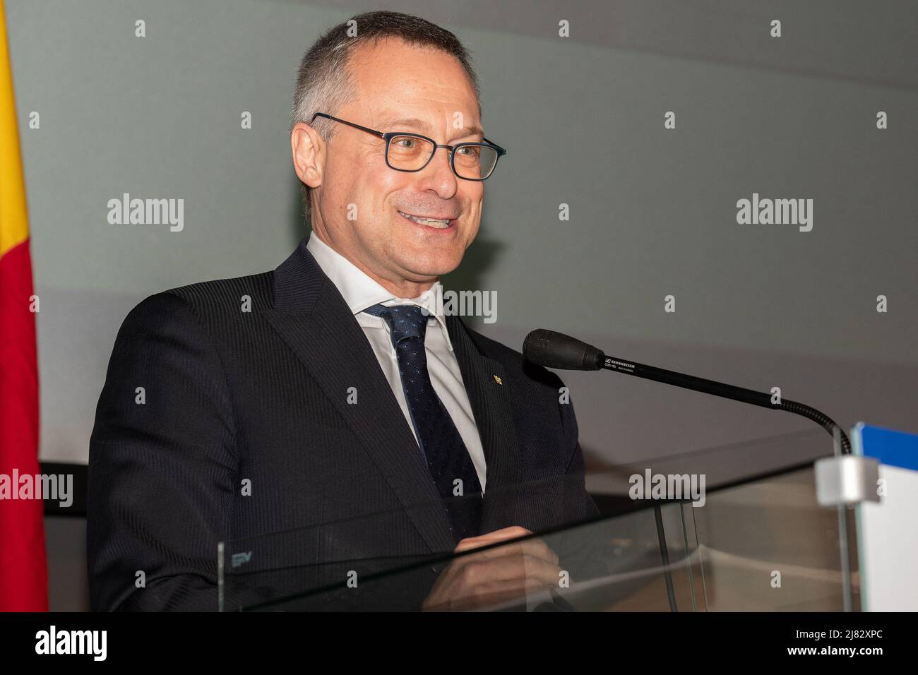 Naples Italy 12th May 2022 Carlo Bonomi President Of Confindustria naples-italy-12th-may-2022-carlo-bonomi-president-of-confindustria