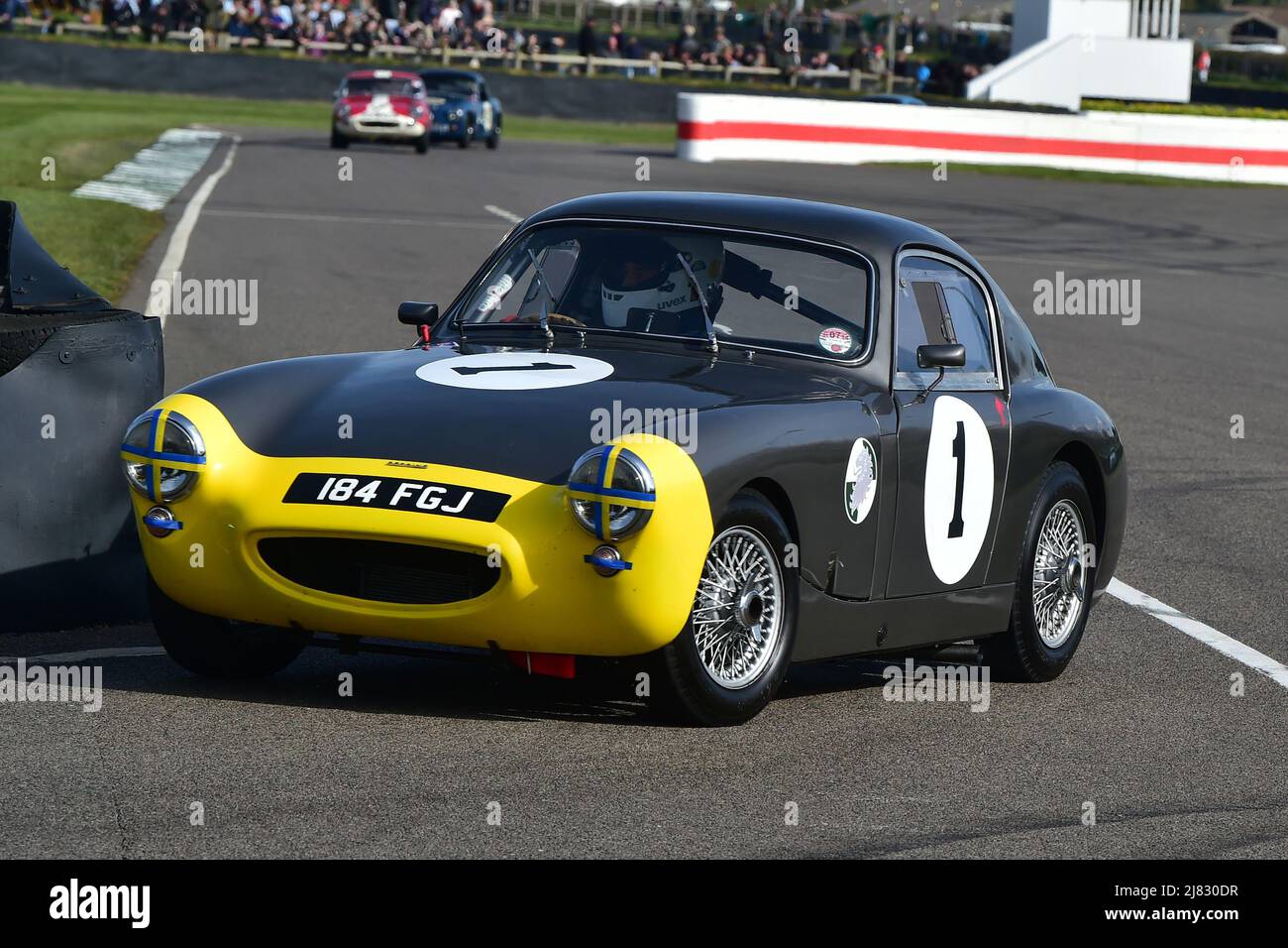 Charles Clegg, Austin Healey Sebring Sprite, Weslake Cup, a single driver twenty minute race for Sports and GT cars with a BMC ‘A’ engine that raced i Stock Photo