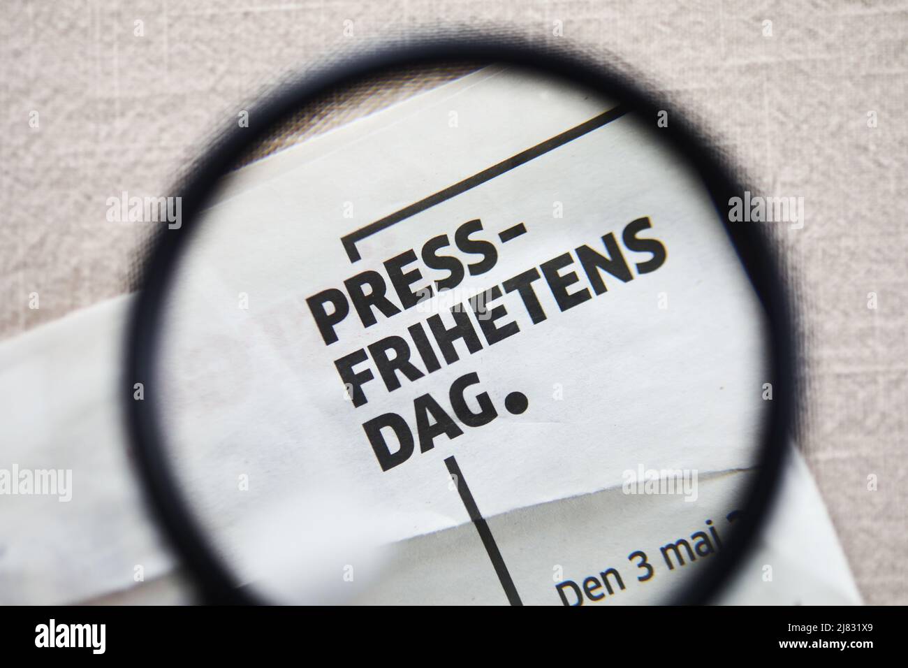World Press Freedom Day (In Swedish Pressfrihetens dag Stock Photo Alamy