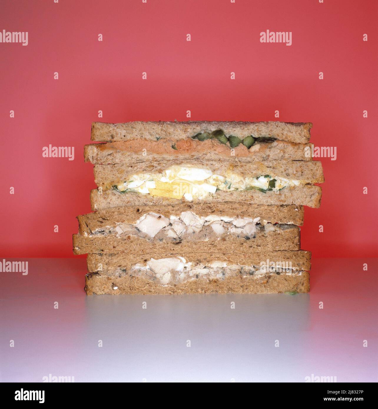 Supermarket  premade sandwiches Stock Photo