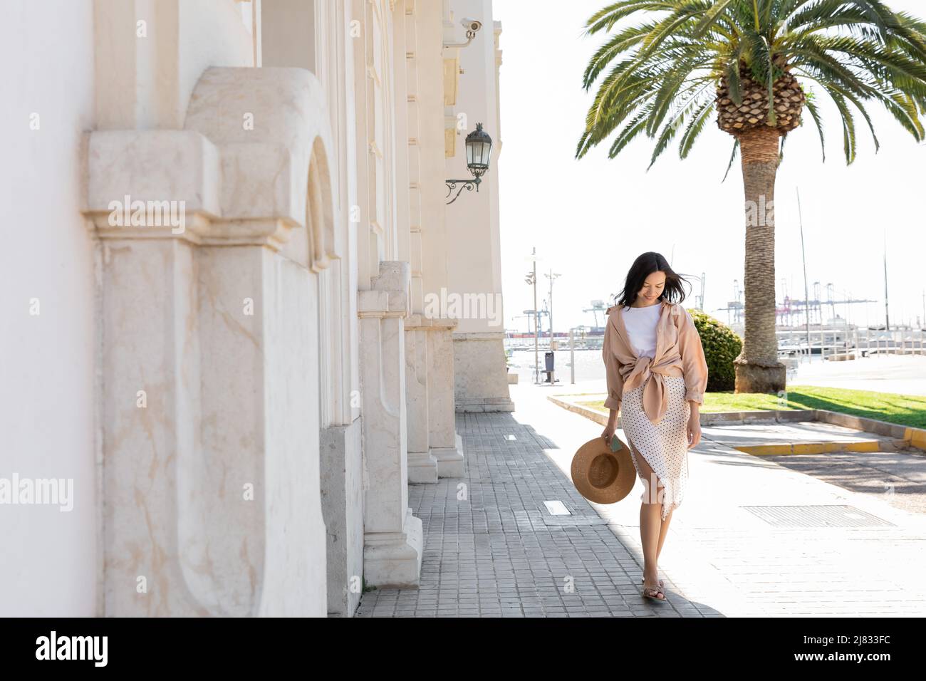 Stylish woman walking hi-res stock photography and images - Alamy
