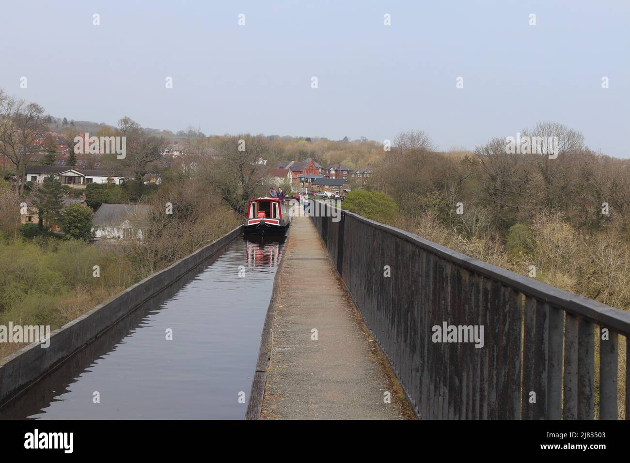 Pontcysyllte Aqueduct and Canal World Heritage site Stock Photo