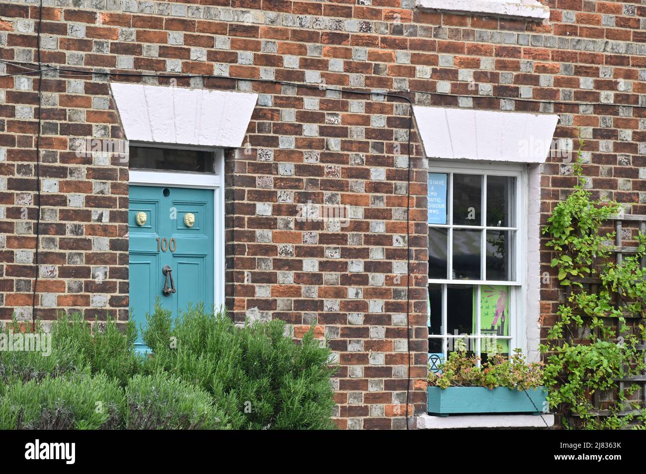 Brick fronted houses on Walton Street in the oxford suburb of Jericho