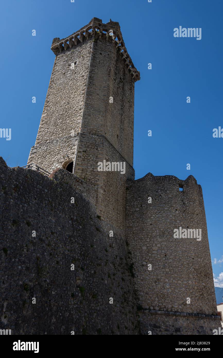 Pacentro, L'Aquila, Abruzzo. Caldora Castle. The castle Caldora or castle Cantelmo is an ancient