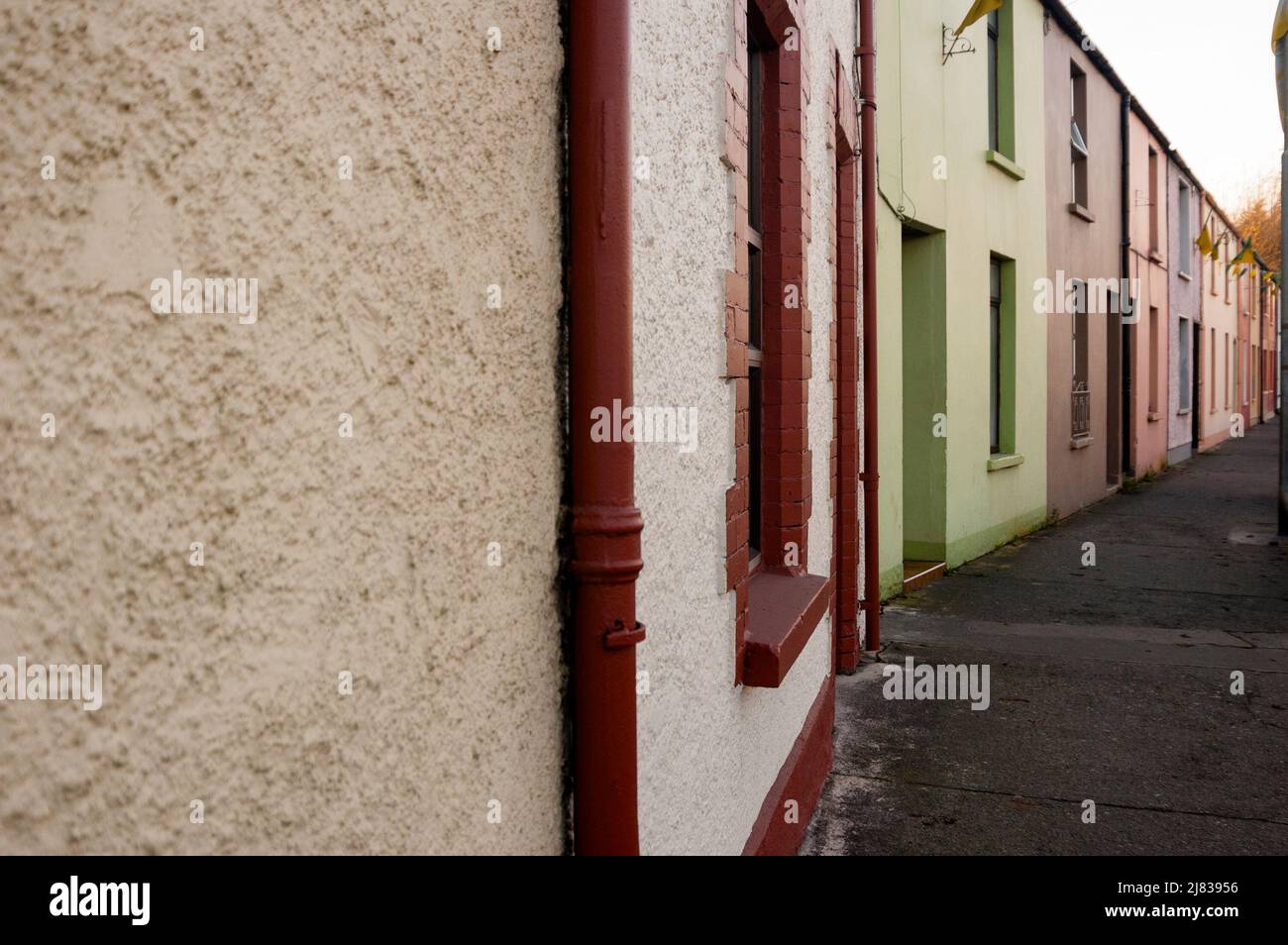 Colorful townhomes in Tralee, Ireland Stock Photo