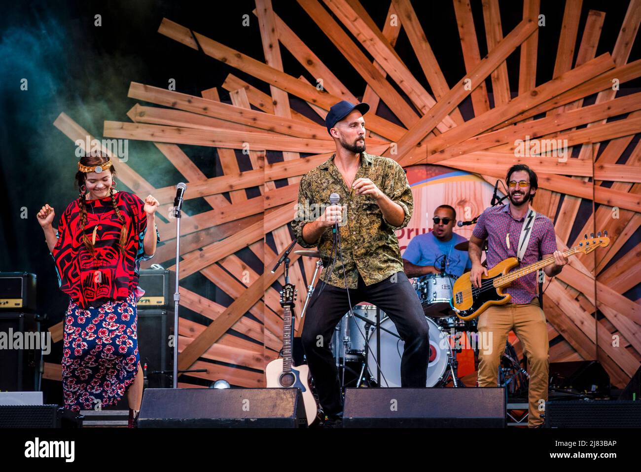 Ta'kaiya Blaney performing with the Boom Booms,, Larwill Park
