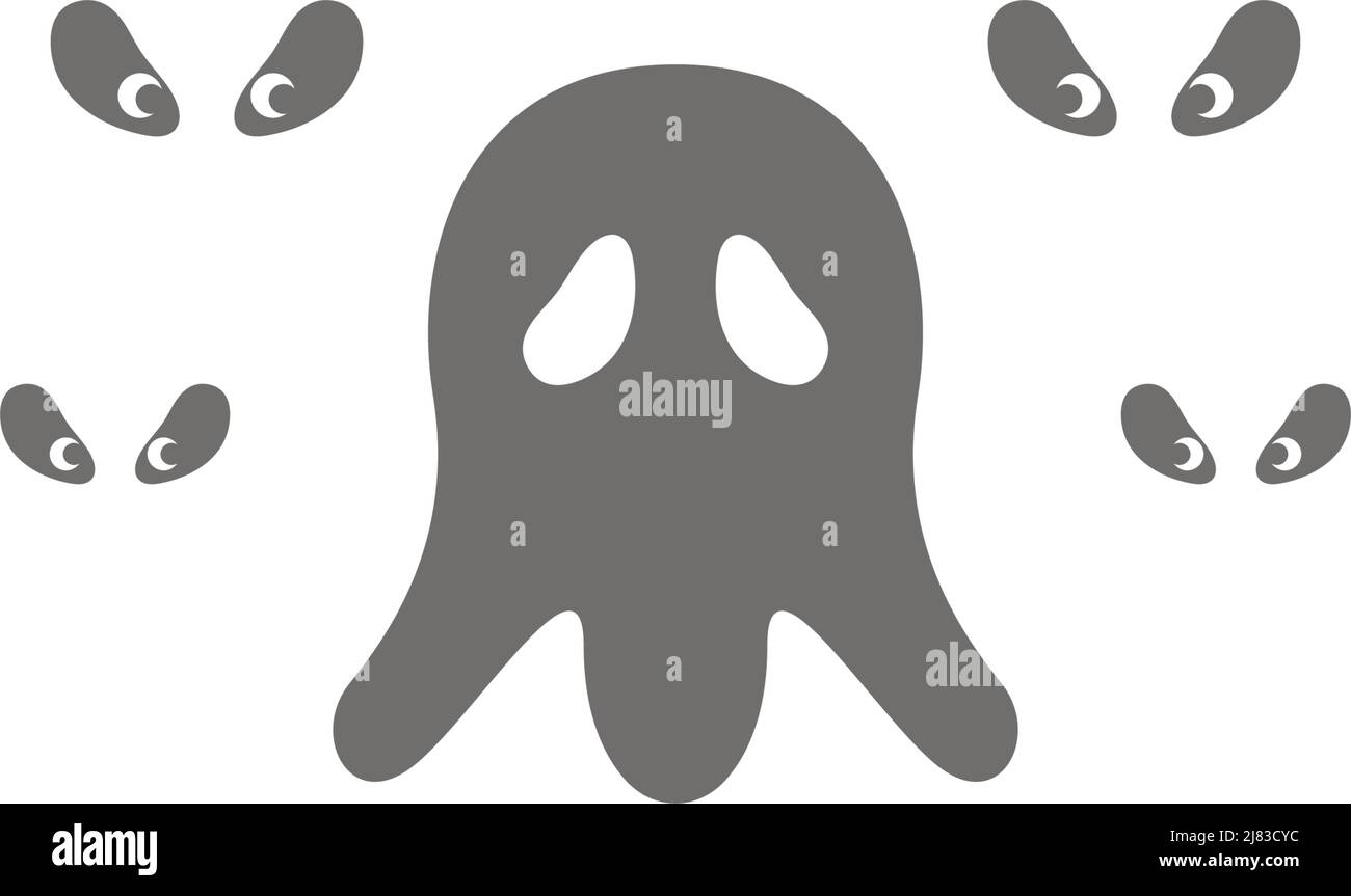 Ghost logo icon design illustration template vector Stock Vector