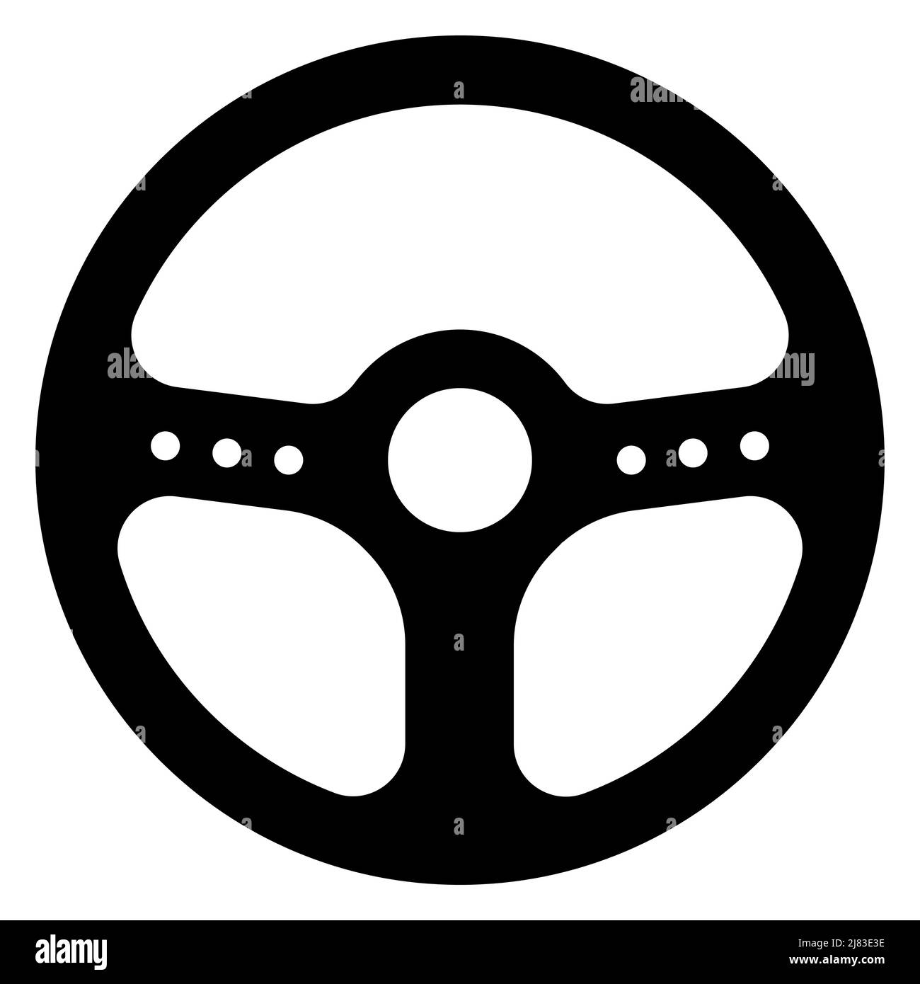 Car steering wheel icon. Vector illustration isolated on white background Stock Vector