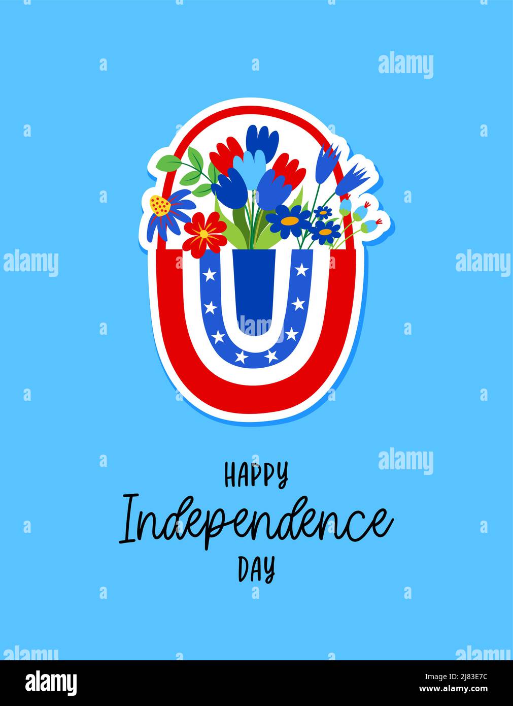 Happy Independence Day - International July 4th Day greeting card ...