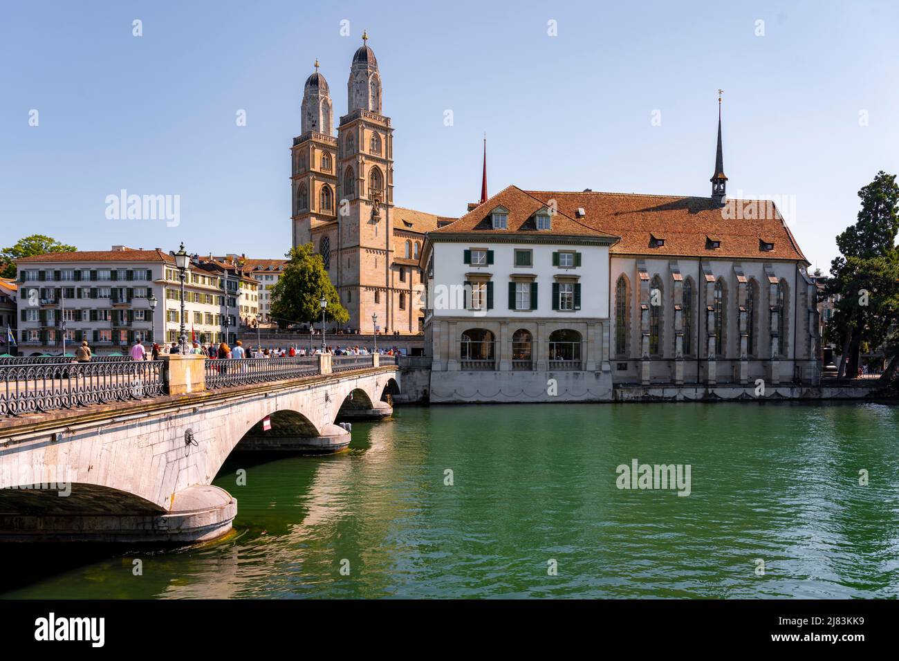 zurich-grossmuenster-cathedral-hi-res-stock-photography-and-images-alamy
