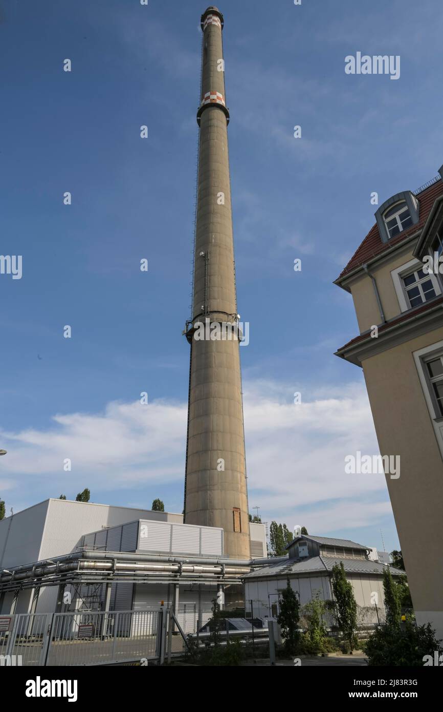 Chimney, Scharnhorststrasse heating plant, Mitte, Berlin, Germany Stock Photo