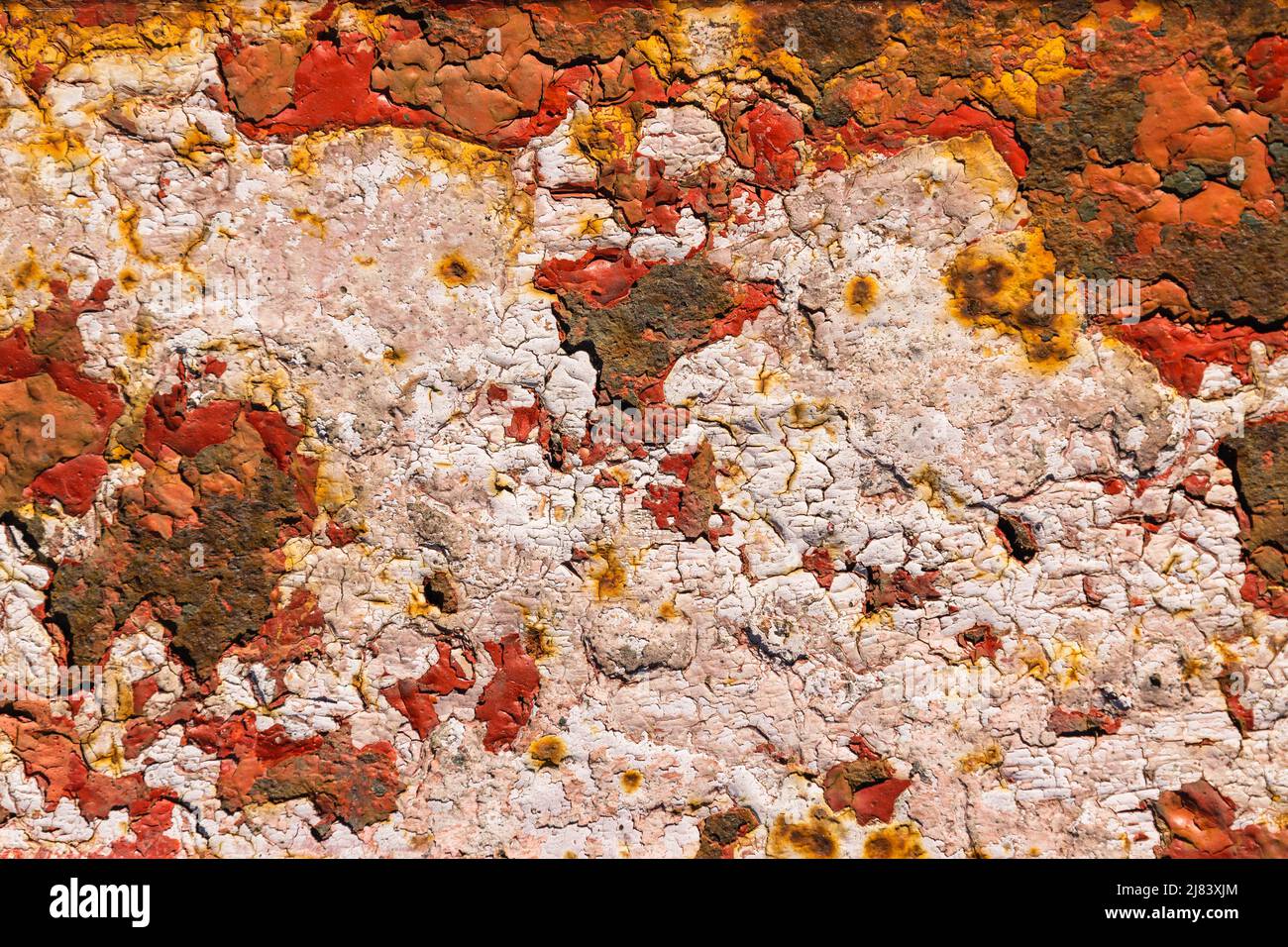 Grunge background with corrosion and deep crack on the texture of the surface Stock Photo