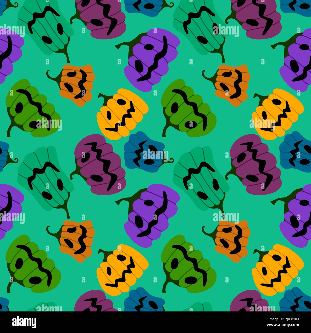 Halloween seamless pumpkin pattern for fabrics and textiles and ...