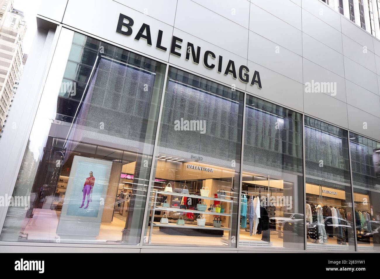 A shop sign of BALENCIAGA, on May 07, 2022 in New-York City, USA. Photo by  David Niviere/ABACAPRESS.COM Stock Photo - Alamy