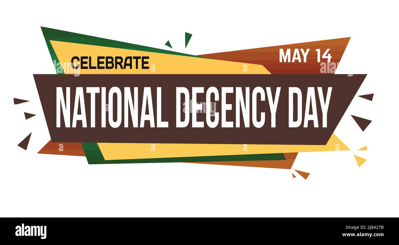 National decency day banner design on white background, vector