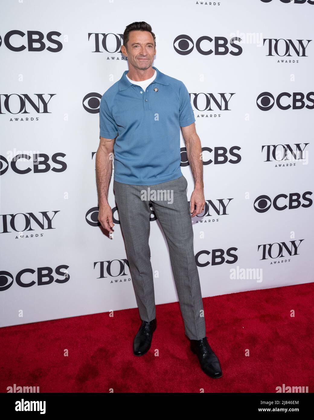 New York, United States. 12th May, 2022. Hugh Jackman arrives at the 75th Annual Tony Awards Meet The Nominees Press Day on May 12, 2022 at the Sofitel New York in New York City. Photo by Gabriele Holtermann/UPI Credit: UPI/Alamy Live News Stock Photo