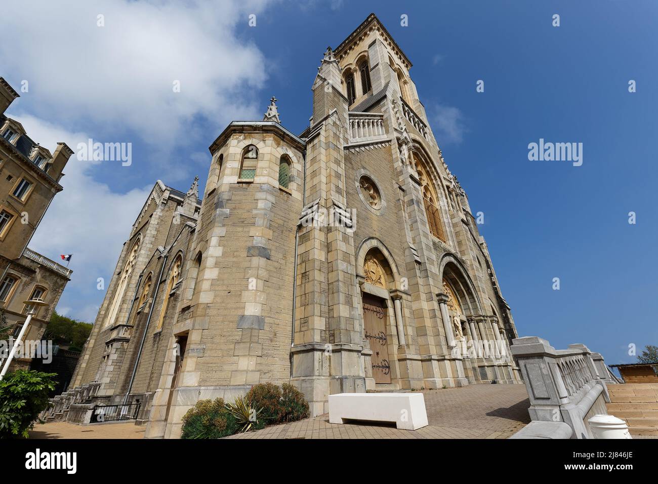 The view of church Saint Eugenie in Biarritz, France Stock Photo Alamy