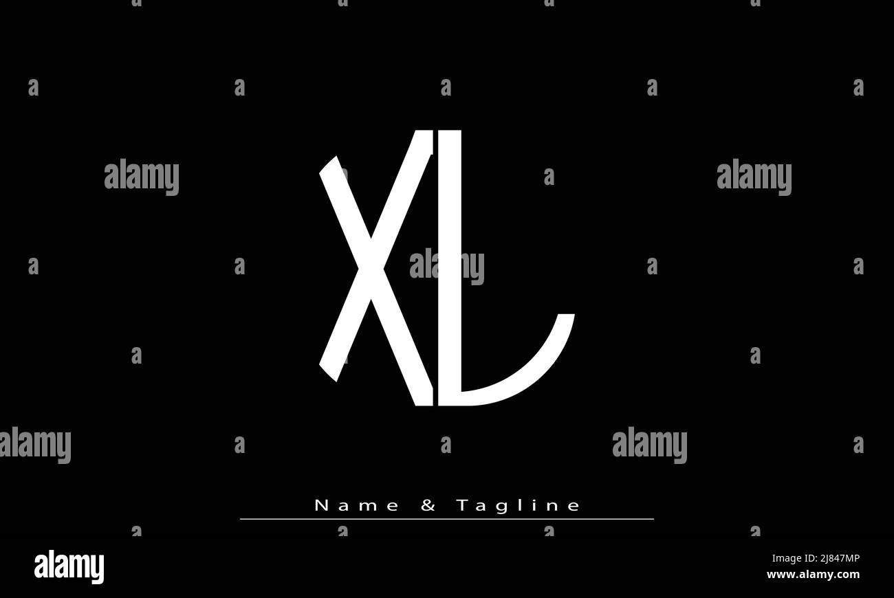 Alphabet letters Initials Monogram logo XL , LX Stock Vector