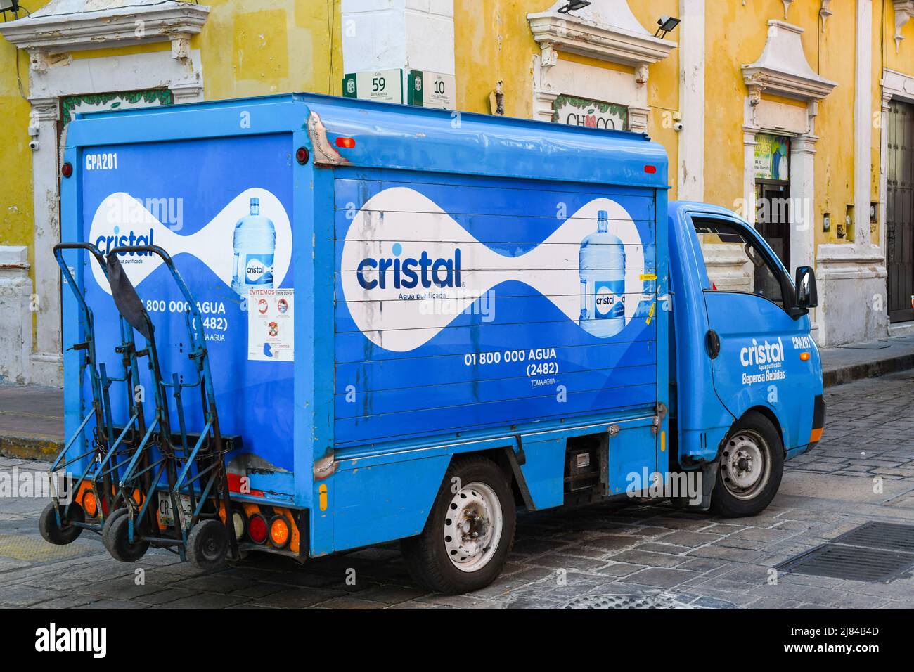 Drinkable water delivery Campeche, Mexico Stock Photo