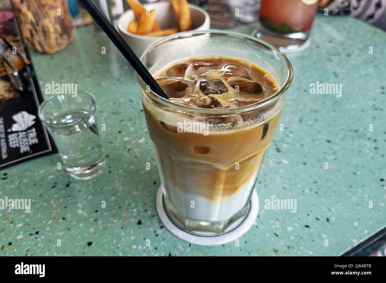 Ice Coffee Latte at BSD City Cafe, Serpong, Indonesia Stock Photo - Alamy