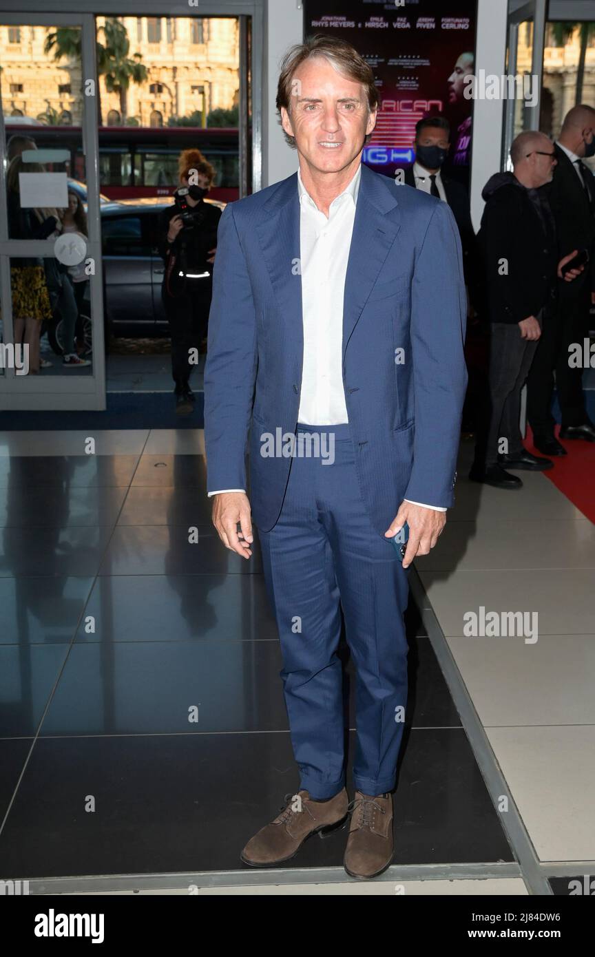 Roberto Mancini attends the red carpet of the premiere of the movie