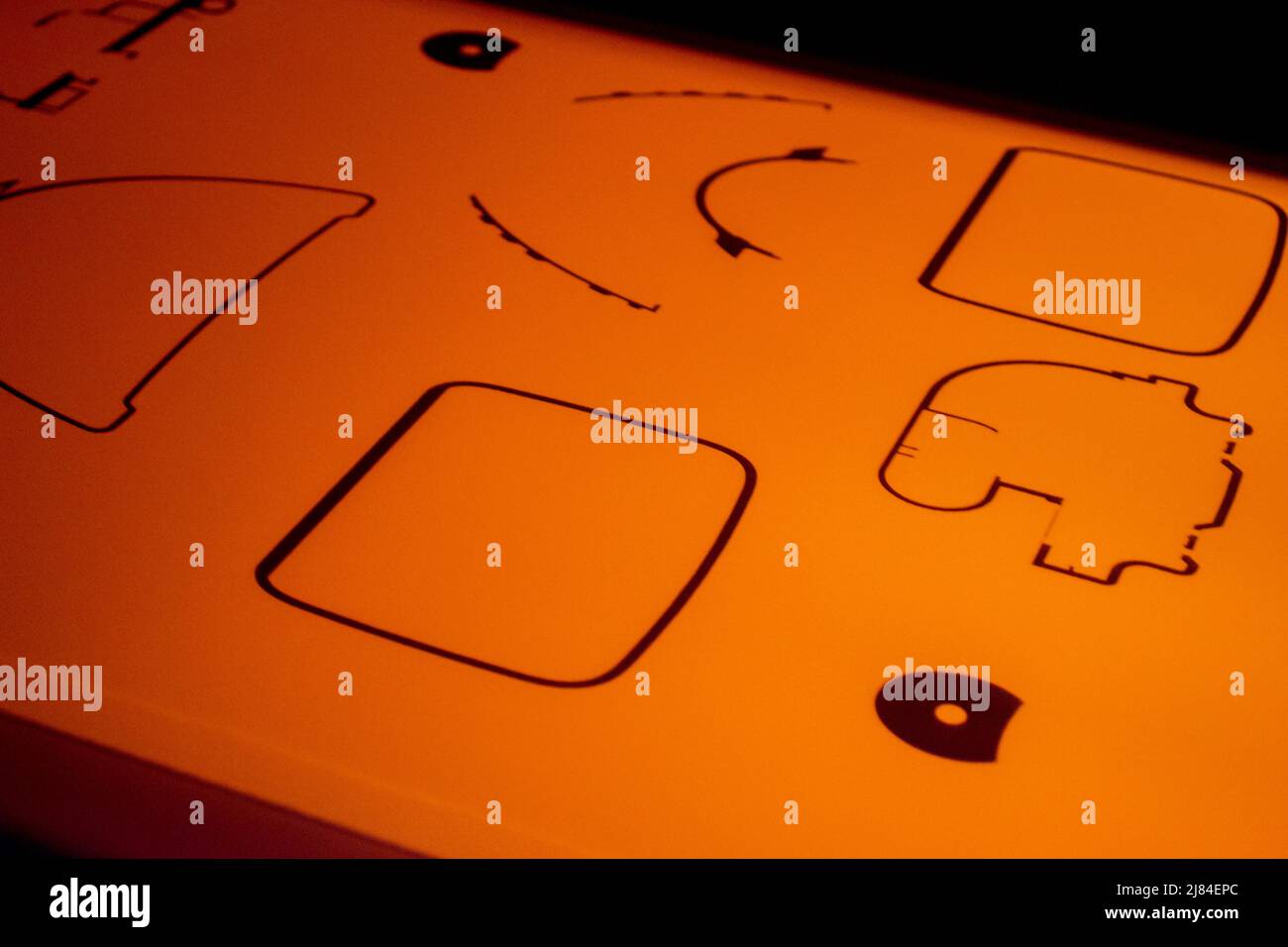 Industrial powder 3D printer printing process closeup. Multi Jet