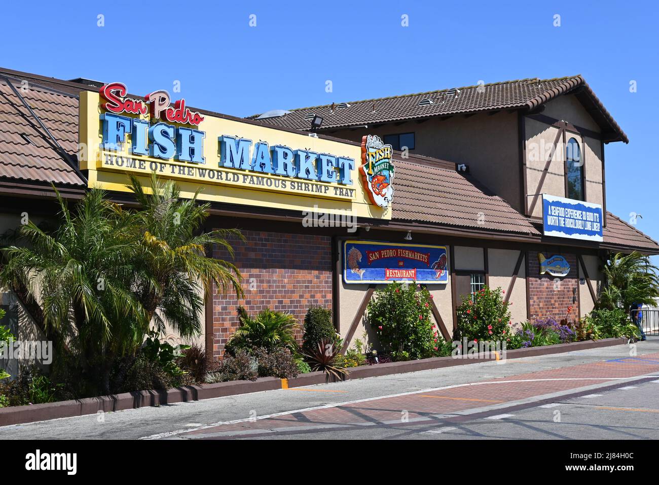 SAN PEDRO, CALIFORNIA - 11 MAY 2022: San Pedro Fish Market at the Ports 'O Call Village. Stock Photo