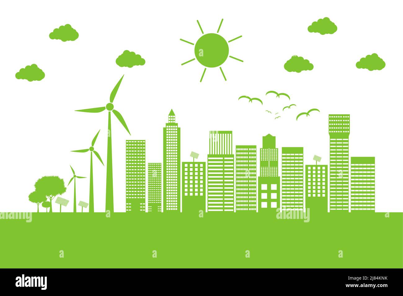 Green cities help the world with ecofriendly concept ideas.vector