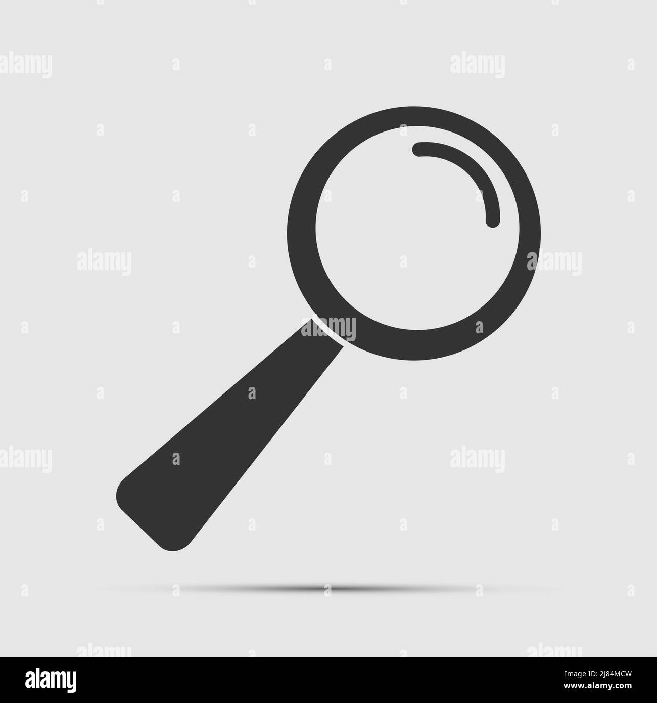 Magnifying glass black icon on white background.vector illustration ...