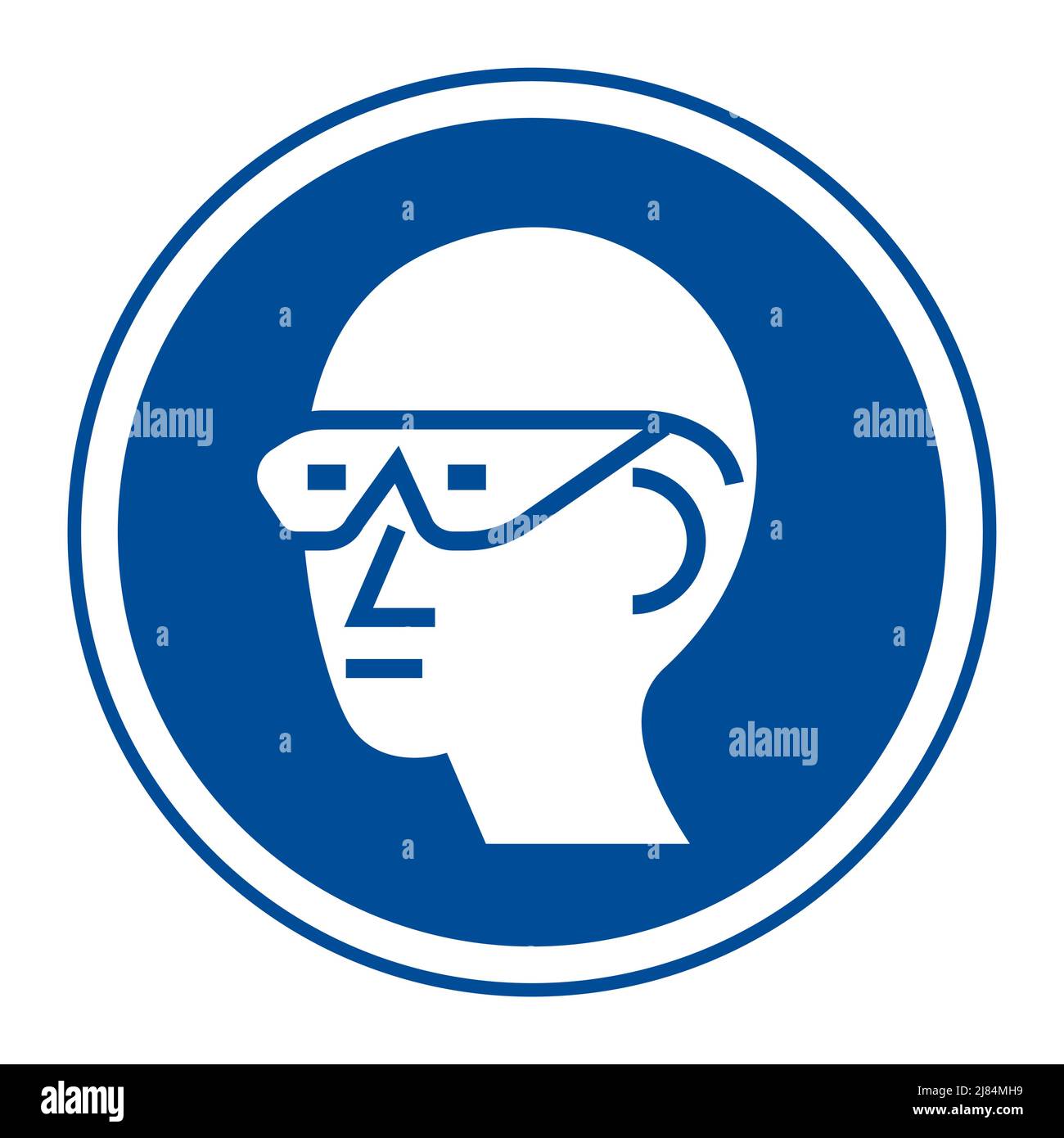 Wear Eye Protection Sign Isolate On White Background Stock Vector Image