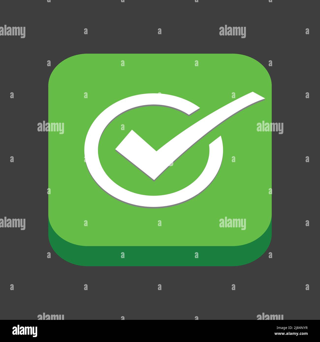 check mark,tick,yes,vote icon,color green Stock Vector