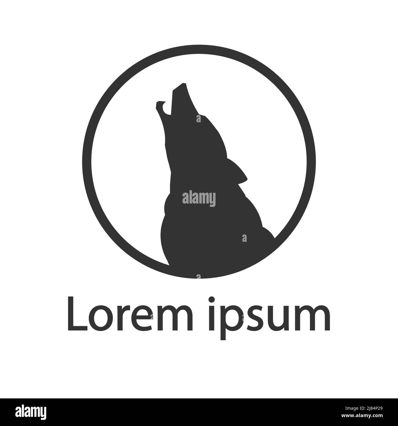 Wolf logo template,design element.vector illustrator Stock Vector