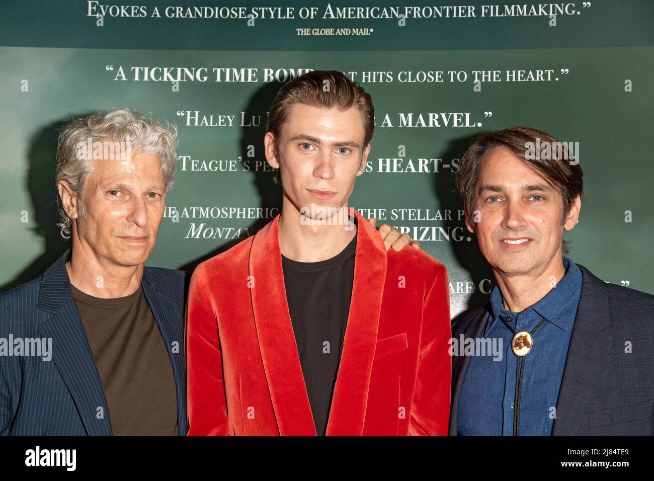 New York, United States. 12th May, 2022. David Siegel, Owen Teague and Scott McGehee attend the 'Montana Story' New York Premiere at AMC Lincoln Square 13 in New York City. Credit: SOPA Images Limited/Alamy Live News Stock Photo