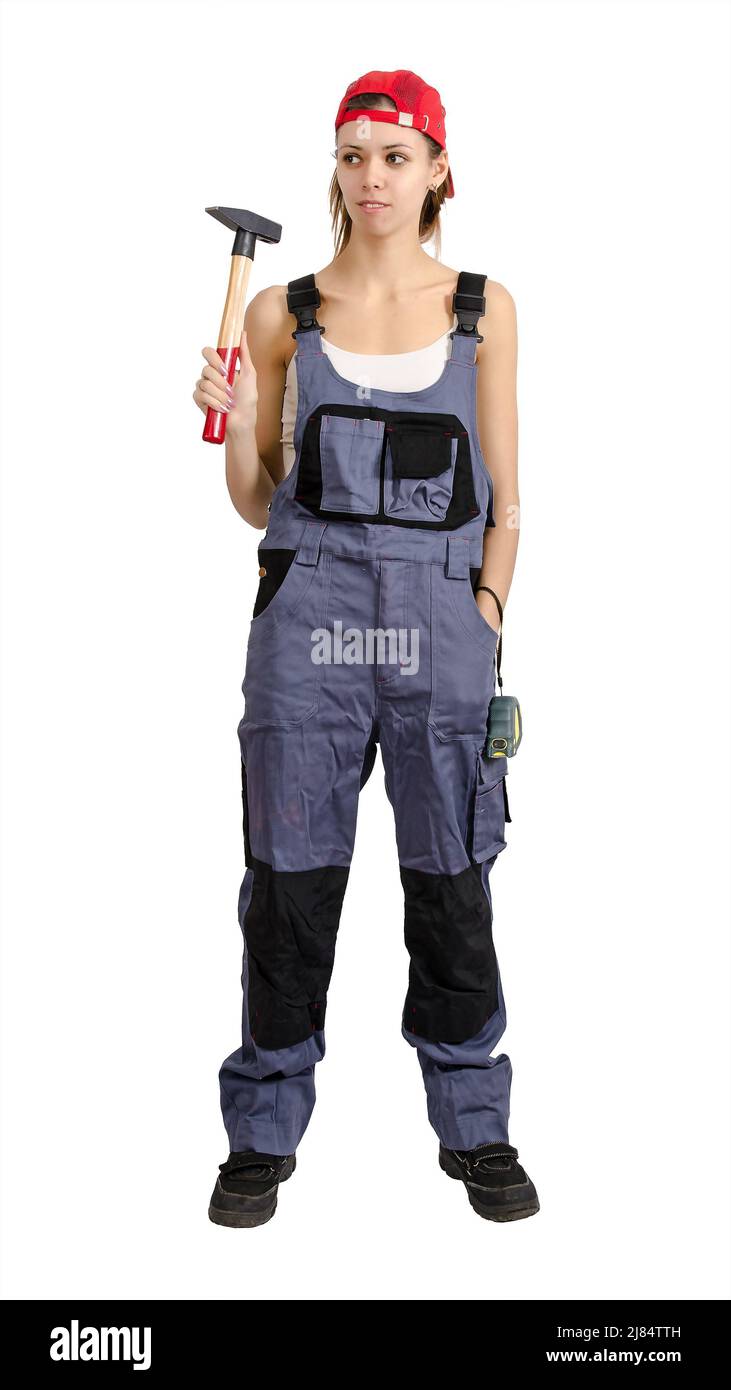 Little girl overalls hires stock photography and images Alamy