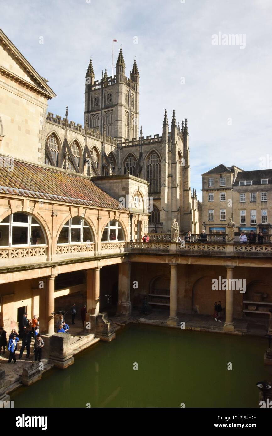 The Great Bath, Roman Baths, Bath, England Stock Photo Alamy