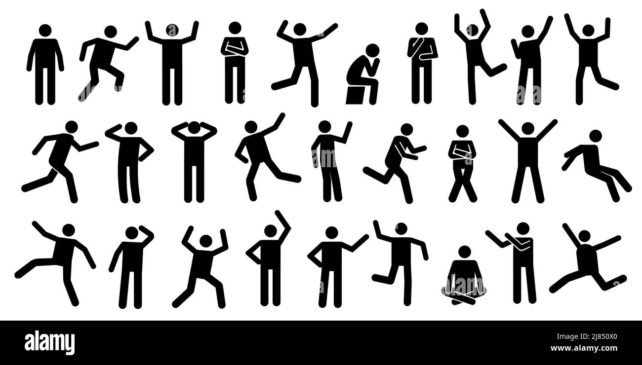 https://c8.alamy.com/comp/2J850X0/stick-man-body-black-pictogram-silhouettes-of-people-in-various-relaxed-and-dynamic-postures-vector-human-movement-and-gestures-isolated-set-2J850X0.jpg
