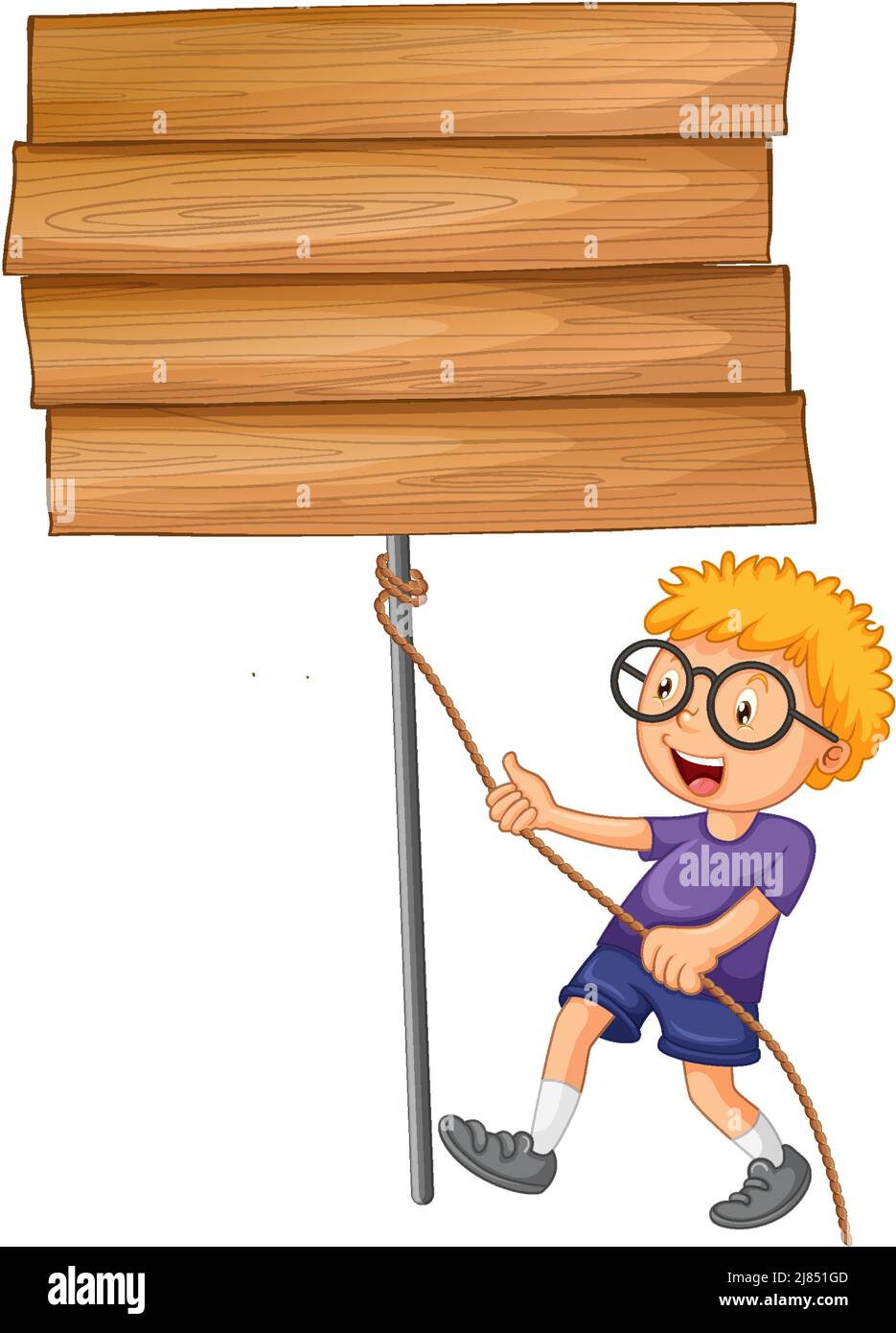 Board template with happy boy illustration Stock Vector Image & Art - Alamy