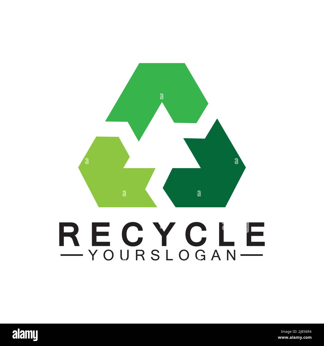 green arrow recycle logo vector icon template Stock Vector