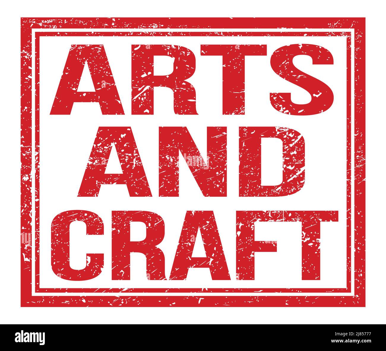 ARTS AND CRAFT, written on red grungy stamp sign Stock Photo Alamy
