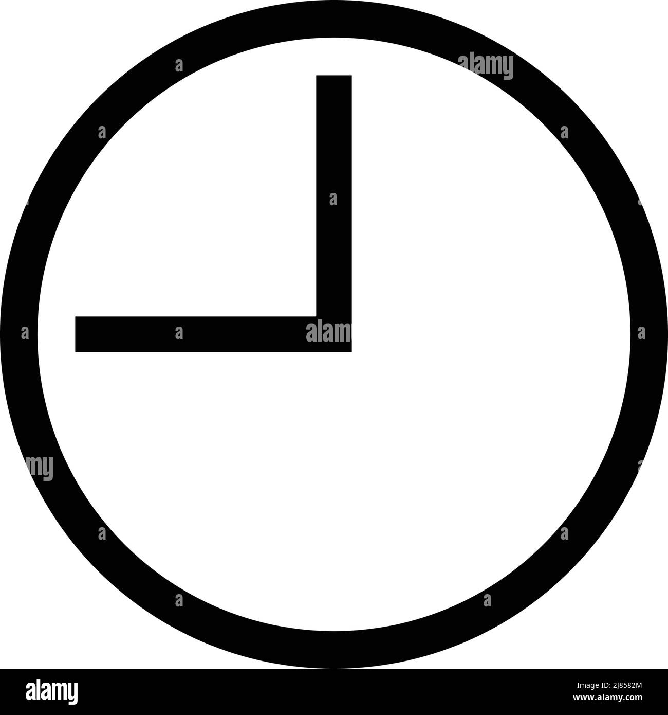 A simple clock icon. Timer. Editable vector. Stock Vector