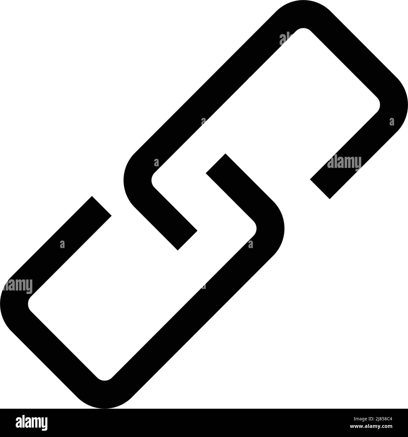 Simple link silhouette icon. Editable vector Stock Vector Image & Art ...