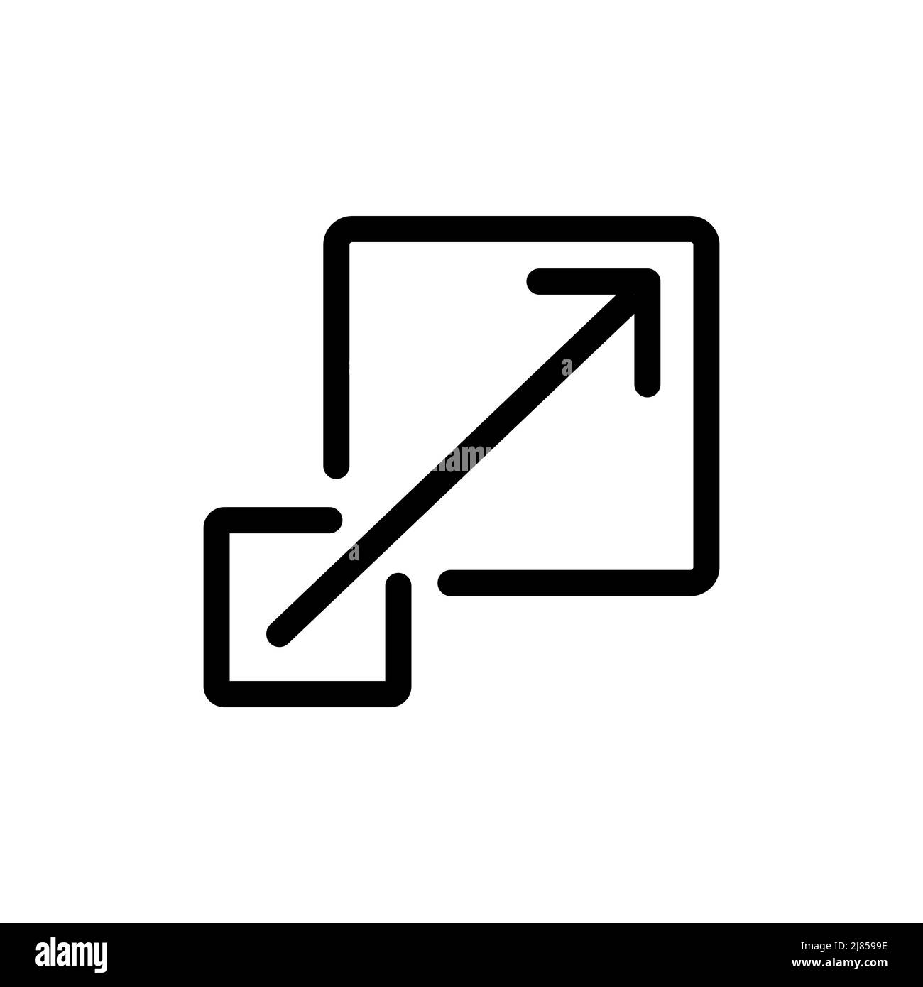 Scalability icon. Scalable illustration symbol. Sign scale enlarge vector. Stock Vector